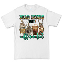 White dead inside but caffeinated skeleton coffee cups Premium Tee - Jasminsmagicworld