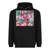 Black Breast Cancer Ribbon Stethoscope Heavyweight Hoodie - Artiststas
