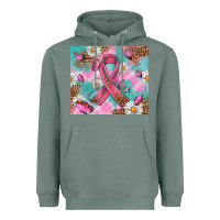 Sage Breast Cancer Ribbon Stethoscope Heavyweight Hoodie - Artiststas