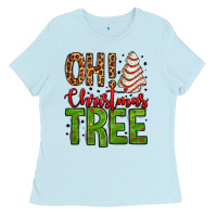 Baby Blue oh Christmas tree cake Ladies Tee - Jasminsmagicworld