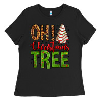 Black oh Christmas tree cake Ladies Tee - Jasminsmagicworld
