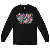 Black Faith hope cure Cancer Awareness Long Sleeve Tee - HowdyJamesFarm