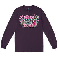 Plum Faith hope cure Cancer Awareness Long Sleeve Tee - HowdyJamesFarm