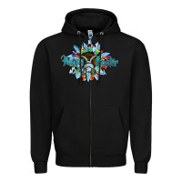 Black happy easter sunflower Zipper Hoodie - CowhideDigitalArt