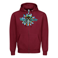 Burgundy happy easter sunflower Zipper Hoodie - CowhideDigitalArt