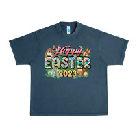 Midnight Navy Happy Easter 2023 Urban Heavy Tee - HowdyJamesFarm