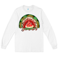 White watermelon summer rainbow Long Sleeve Tee - Jasminsmagicworld