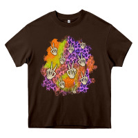 Chocolate Brown halloween patch Heavy Core Tee - BundleAndBundleShop