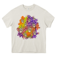 Cream halloween patch Heavy Core Tee - BundleAndBundleShop