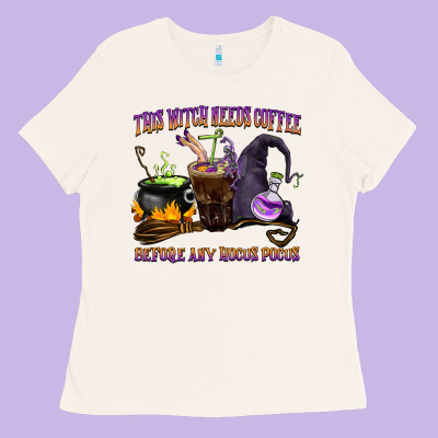 This Witch Needs Coffee Before Any Hocus Pocus Ladies Tee Designed By Barkaloodesign