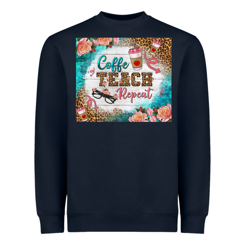 Coffee Teach Repeat Tumbler Heavyweight Sweatshirt by BundleAndBundleShop | Teevron