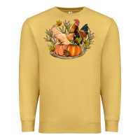 Antique Gold fall coop animals pumpkin Premium Sweatshirt - Artiststas