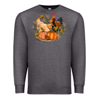 Charcoal Heather fall coop animals pumpkin Premium Sweatshirt - Artiststas