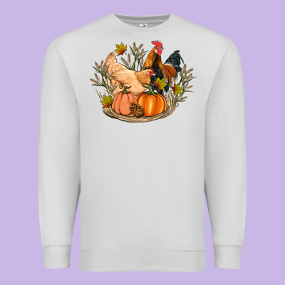 Fall Coop Animals Pumpkin Premium Sweatshirt Designed By Artiststas