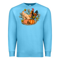 Ocean Blue fall coop animals pumpkin Premium Sweatshirt - Artiststas