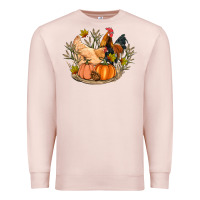 Pale Pink fall coop animals pumpkin Premium Sweatshirt - Artiststas