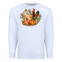 White fall coop animals pumpkin Premium Sweatshirt - Artiststas
