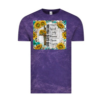 Cloud Purple god says you are with sunflower Vintage Tee - TumblerDesignByShophia