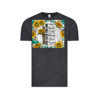 Vintage Black god says you are with sunflower Vintage Tee - TumblerDesignByShophia