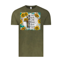 Vintage Olive god says you are with sunflower Vintage Tee - TumblerDesignByShophia
