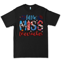 Black little miss firecracker 4th of july Premium Tee - Artiststas