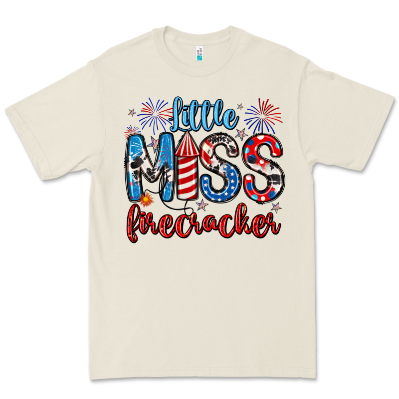 Little Miss Firecracker 4th Of July Premium Tee by Artiststas | Teevron