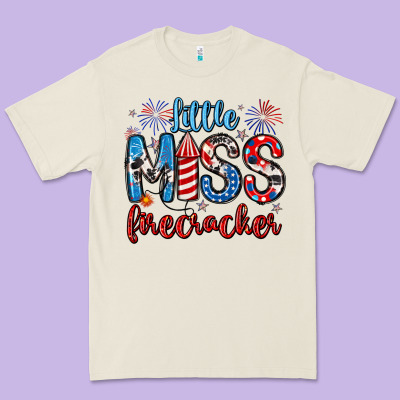Little Miss Firecracker 4th Of July Premium Tee Designed By Artiststas