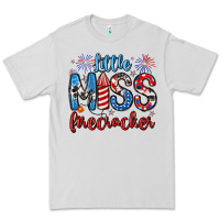 Dove Grey little miss firecracker 4th of july Premium Tee - Artiststas