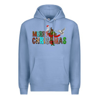 Colony Blue Merry christmas cross Premium Hoodie - FaDigitalArtStudio