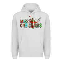 Dove Grey Merry christmas cross Premium Hoodie - FaDigitalArtStudio