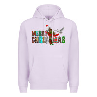 Lilac Merry christmas cross Premium Hoodie - FaDigitalArtStudio