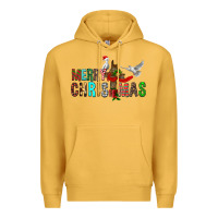 Mustard Merry christmas cross Premium Hoodie - FaDigitalArtStudio