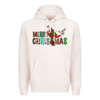 Pale Pink Merry christmas cross Premium Hoodie - FaDigitalArtStudio