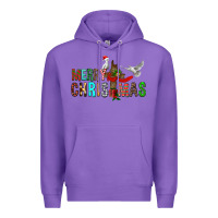Purple Merry christmas cross Premium Hoodie - FaDigitalArtStudio