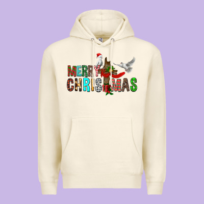 Merry Christmas Cross Premium Hoodie Designed By Fadigitalartstudio