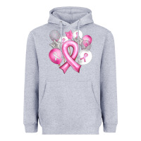 Heather Grey Balloons cancer ribbon Heavyweight Hoodie - Artiststas