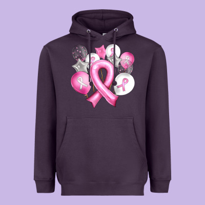 Balloons Cancer Ribbon Heavyweight Hoodie Designed By Artiststas