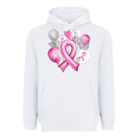 White Balloons cancer ribbon Heavyweight Hoodie - Artiststas