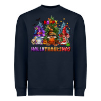 Navy happy hallothanksmas Heavyweight Sweatshirt - FaDigitalArtStudio