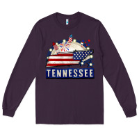 Plum tennessee 4th of july Long Sleeve Tee - CowGirlArtShop