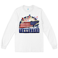 White tennessee 4th of july Long Sleeve Tee - CowGirlArtShop