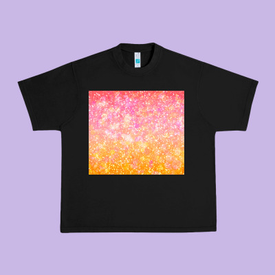 Orange Pink Ombre Glitter Urban Heavy Tee Designed By Tumblerdesignbyshophia