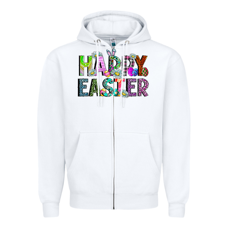 Happy Easter Zipper Hoodie by CowhideDigitalArt | Teevron