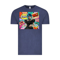 Vintage Denim pop art gothic girl Vintage Tee - TumblerDesignByShophia