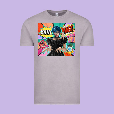 Pop Art Gothic Girl Vintage Tee Designed By Tumblerdesignbyshophia