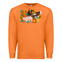 Carrot Farm Life Fall Pig Cow Rooster Premium Sweatshirt - Artiststas
