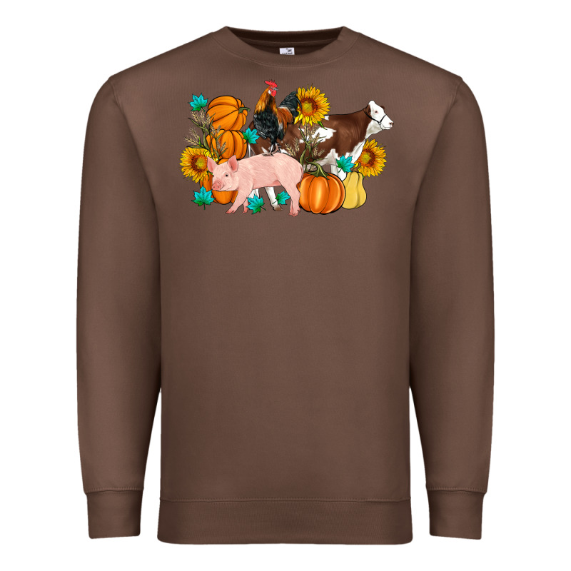 Farm Life Fall Pig Cow Rooster Premium Sweatshirt by Artiststas | Teevron