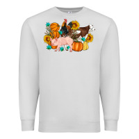 Dove Grey Farm Life Fall Pig Cow Rooster Premium Sweatshirt - Artiststas