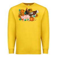Lemon Farm Life Fall Pig Cow Rooster Premium Sweatshirt - Artiststas
