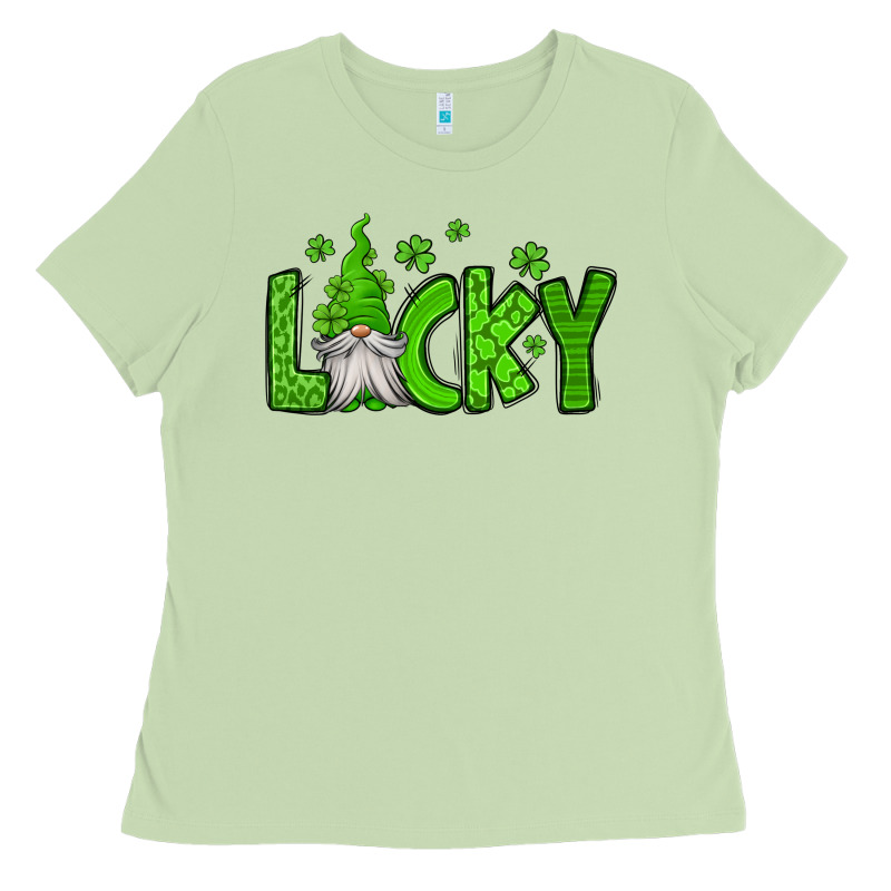 Lucky Gnome St Patricks Day Ladies Tee by Jasminsmagicworld | Teevron